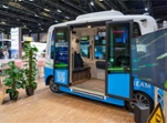 Vollautomatisierter Elektrobus am Stand des Projekts Safestream auf der mobility move 2024