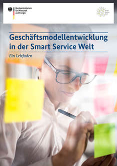 Dieses Bild zeigt das Cover des Leitfadens Geschäftsmodellentwicklung in der Smart Service Welt