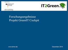 Cover der Ergebnispräsentation GreenIT Cockpit