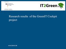 Results GreenIT Cockpit